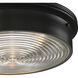 Chadwick 3 Light 15 inch Oil Rubbed Bronze with Glass Flush Mount Ceiling Light