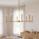 Noah 8 Light 40 inch Gold Armory Chandelier Ceiling Light