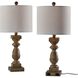 Jolene 24 inch 100 watt Natural Table Lamps Portable Light, Set of 2, Simplee Adesso