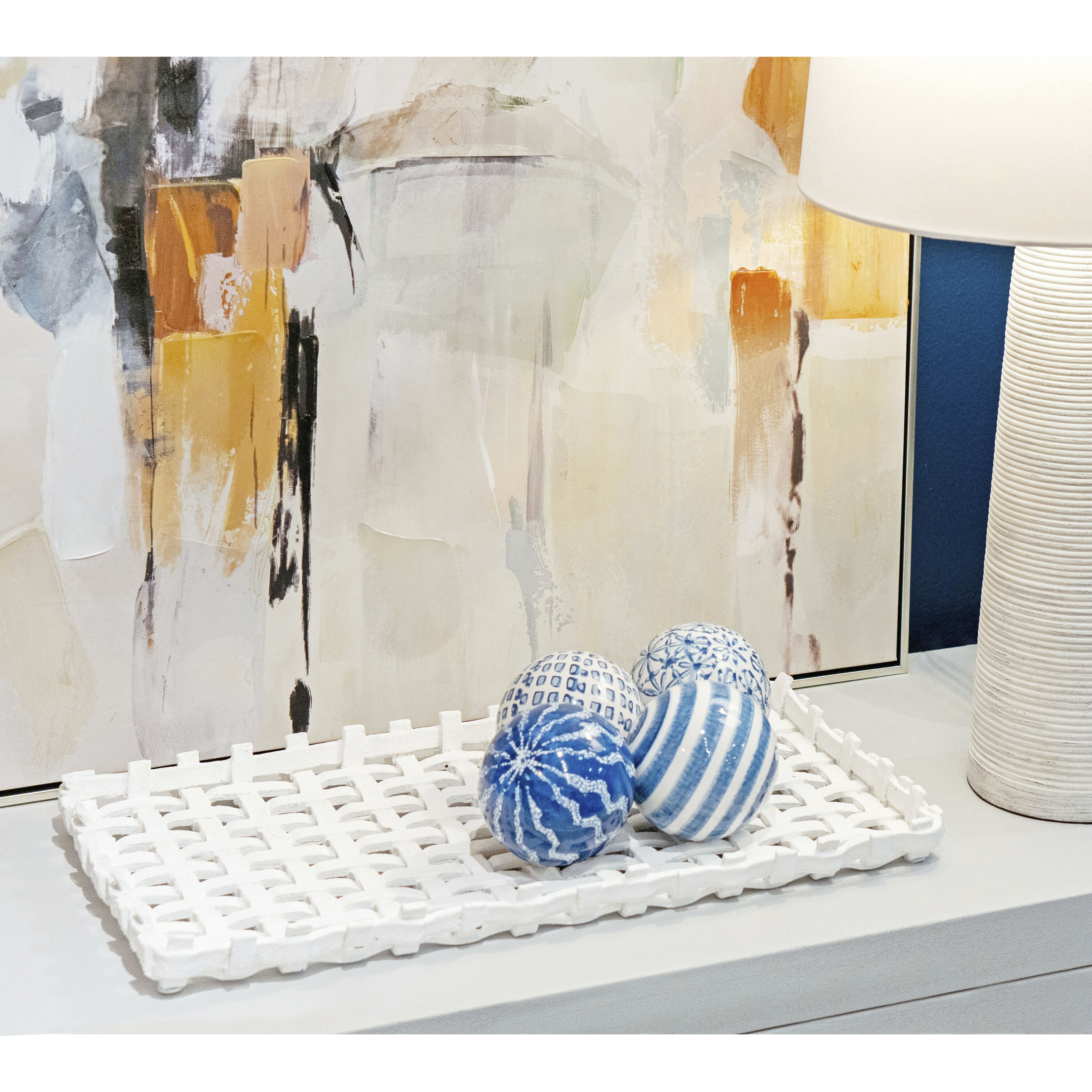 Haney Matte White Tray