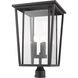 Seoul 3 Light 23.75 inch Oil Rubbed Bronze Outdoor Post Mount Fixture in 20