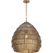 Gilda 1 Light 20 inch Antique Brass Single Pendant Ceiling Light