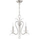 Serafina 3 Light 16.5 inch Brushed Nickel Convertible Mini Chandelier/Ceiling Mount Ceiling Light