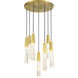 Drifting Droplets LED 20 inch Brushed Brass Pendant Ceiling Light