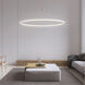Luna LED 62 inch Painted Brass Pendant Ceiling Light
