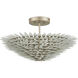 Dahlia 3 Light 22 inch Contemporary Silver Semi-Flush Mount Ceiling Light