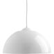 Dome LED LED 16 inch White Pendant Ceiling Light, Progress LED