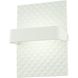 Quilted LED 6.5 inch Matte White ADA Wall Sconce Wall Light
