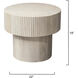 Notch 22 X 19 inch White Wash Side Table, Inline