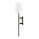 Denise 1 Light Polished Nickel/Black Wall Sconce Wall Light