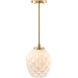 Dita 1 Light 9 inch Brushed Gold Pendant Ceiling Light