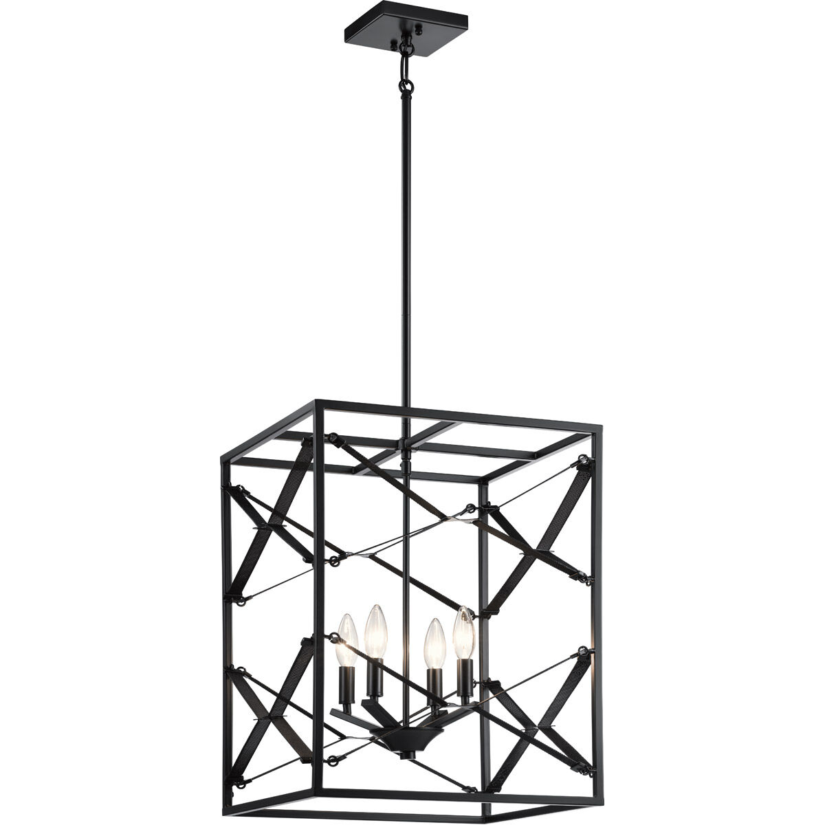 Sevan 4 Light 17 inch Black Foyer Pendant Ceiling Light