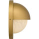 Harlowe 1 Light 8 inch Nouveau Painted Weathered Brass Outdoor Wall Lantern