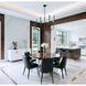Dahlia LED 36 inch Plaster Black Chandelier Ceiling Light