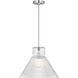 Drew & Jonathan Liouet 1 Light 18 inch Brushed Nickel Pendant Ceiling Light, Large