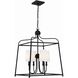 Sylvan 4 Light 21.5 inch Black Forged Lantern Chandelier Ceiling Light