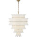 Abigail 21 Light 29.5 inch Aged Brass Chandelier Ceiling Light in White