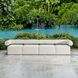 Bolster Back Java Black and Oyster White Armless Outdoor Sofa