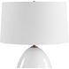 Avery 24.5 inch 150 watt White Crackled Glaze and Antique Brass Table Lamp Portable Light