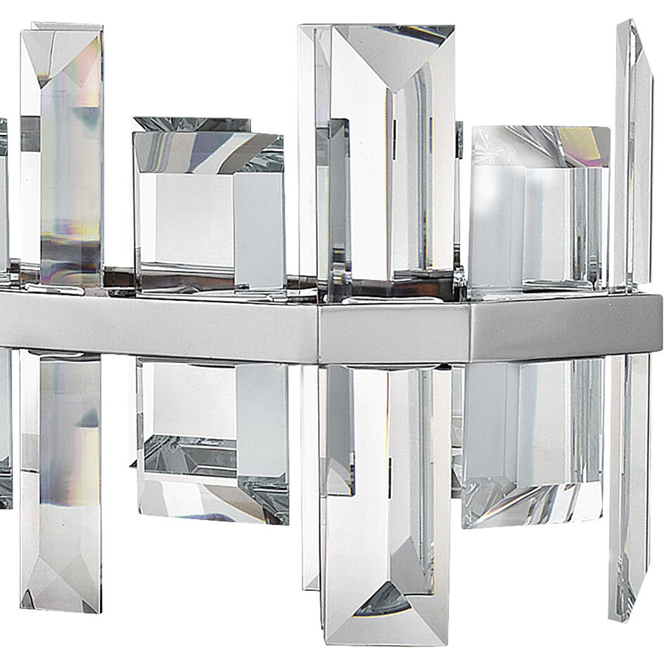 Odette LED 42 inch Polished Nickel Chandelier Ceiling Light, Linear & Oval