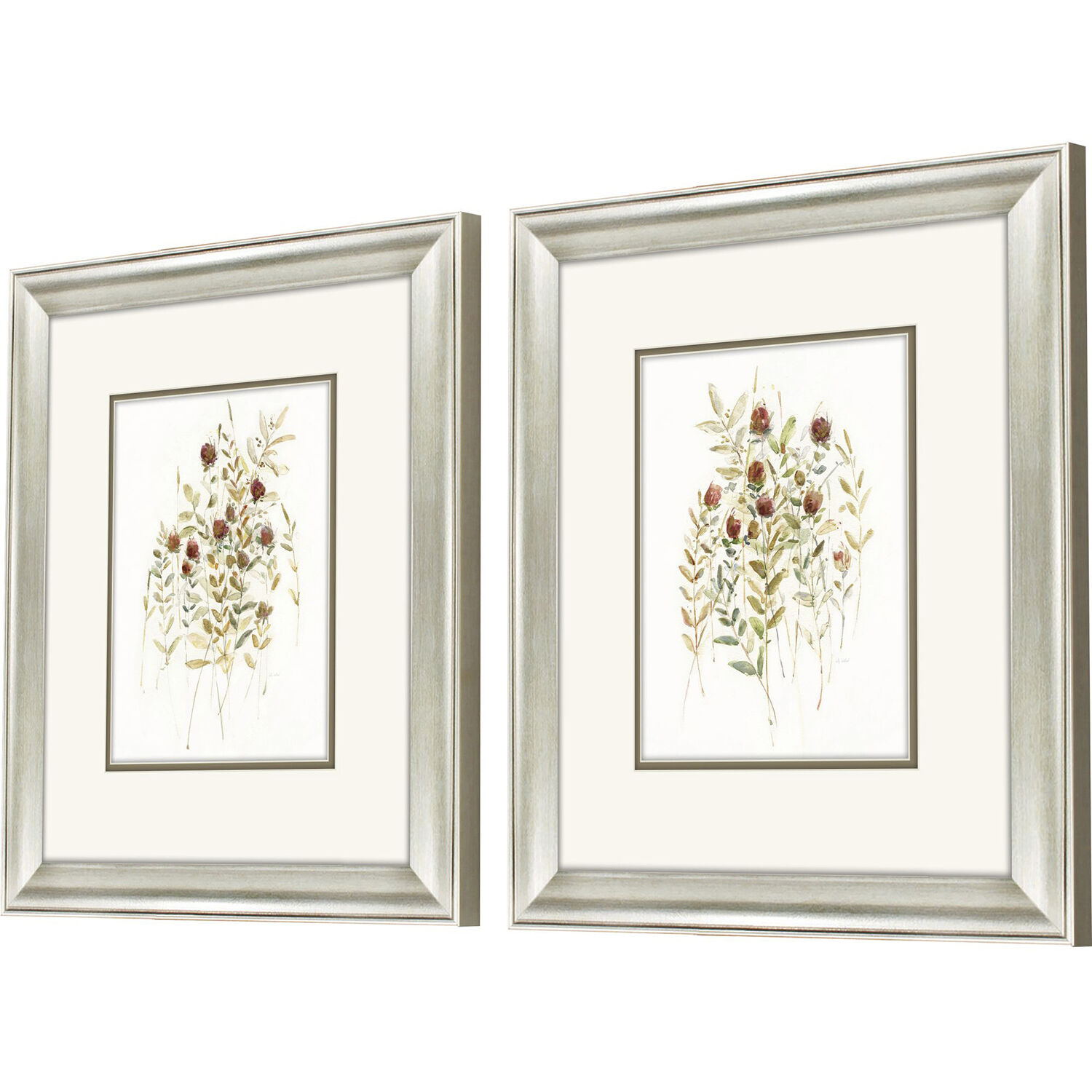 Wildflower Breeze Red and Green and Brown Framed Art, Propac