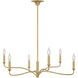 Alexa Hampton Chatsworth 6 Light 32 inch Gild Chandelier Ceiling Light