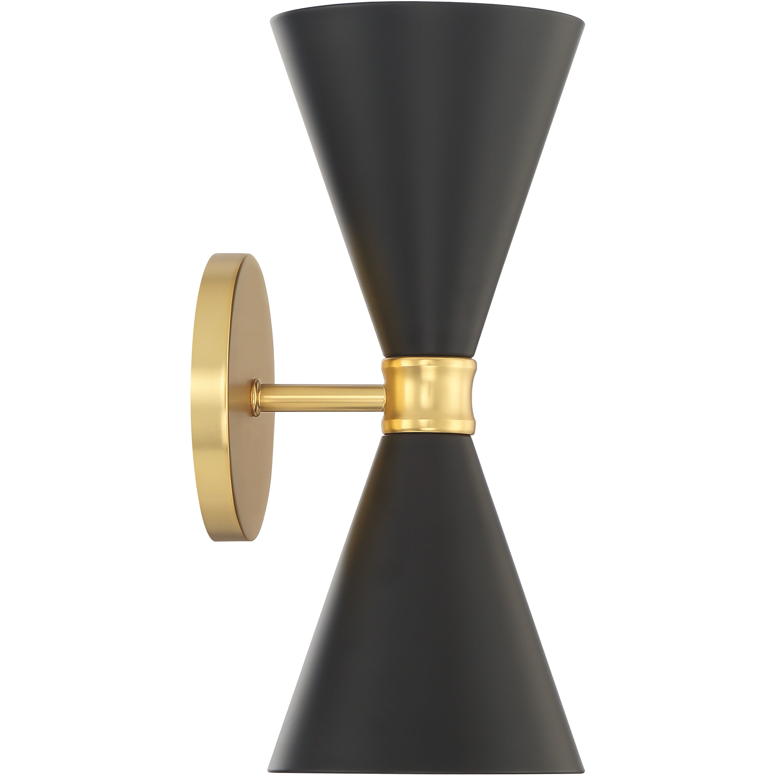 Conic 2 Light 5.5 inch Honey Gold Wall Sconce Wall Light