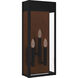 Maren 3 Light 24 inch Matte Black Outdoor Wall Lantern
