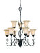 Laurelwood 9 Light 30 inch Olde World Iron Chandelier Ceiling Light