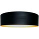 Orsa LED 14 inch Black and Brushed Brass Flush Mount Ceiling Light