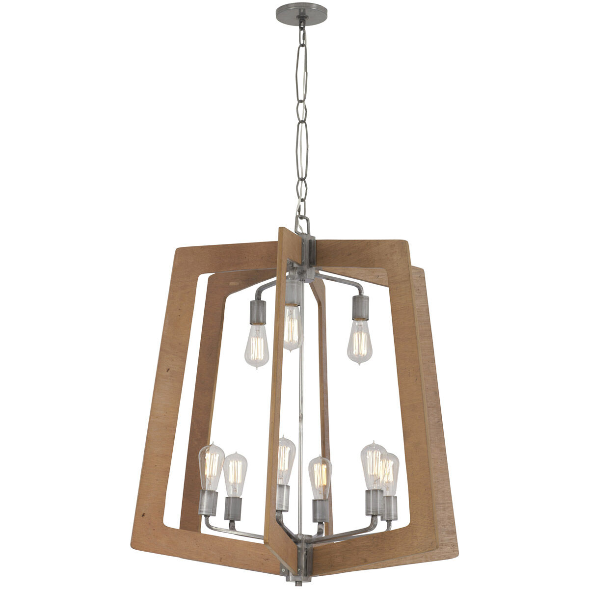 Lofty 9 Light 30 inch Steel and Wheat Chandelier Ceiling Light in Steel/Wheat