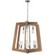 Lofty 9 Light 30 inch Steel and Wheat Chandelier Ceiling Light in Steel/Wheat