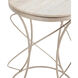 Chaney 24 X 17 inch White and Silver End Table