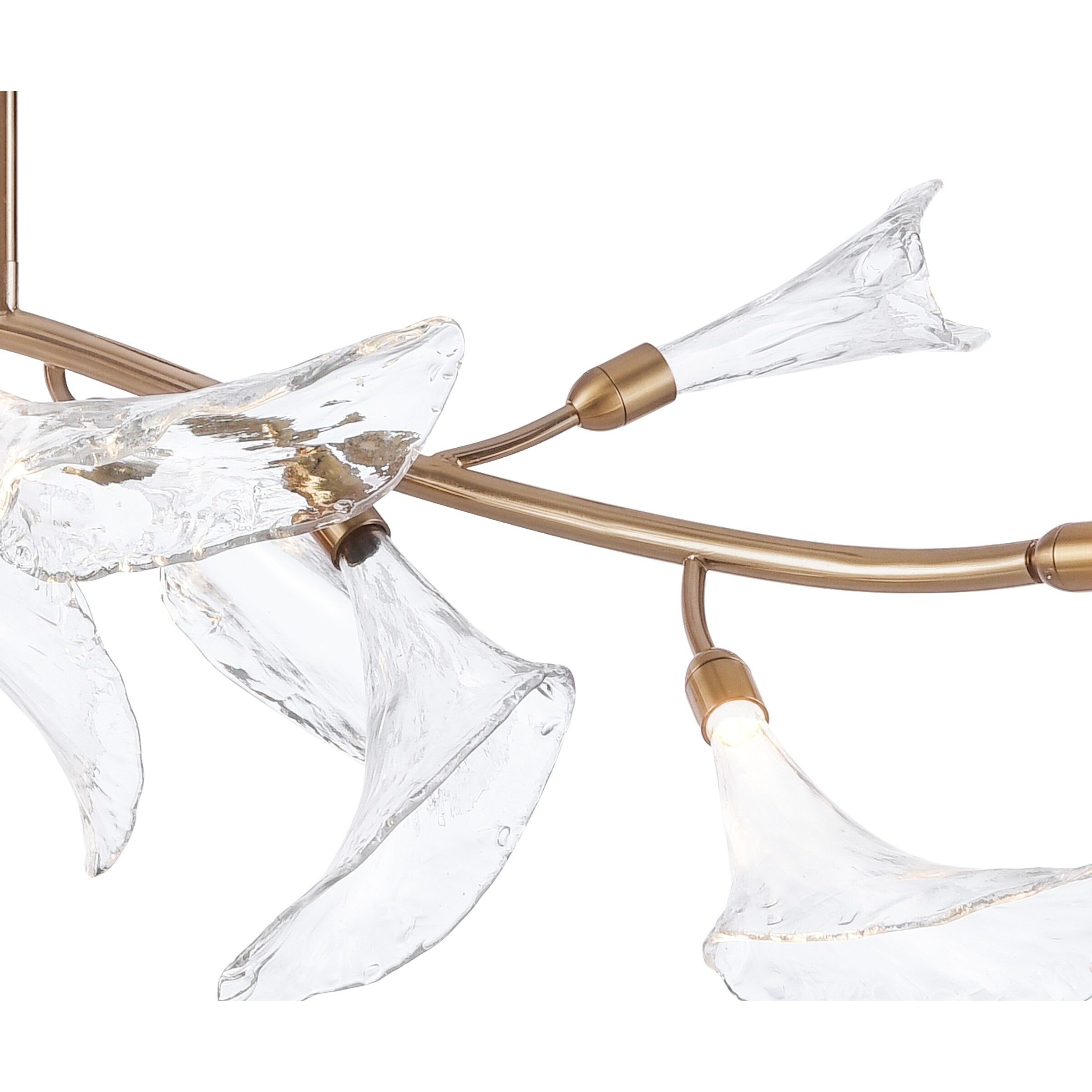 Calla LED 60 inch Natural Brass Linear Chandelier Ceiling Light