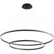 Circulo 2 Light 48 inch Black Pendant Ceiling Light