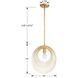 Doral 1 Light 14 inch Renaissance Gold Mini Pendant Ceiling Light