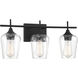 Octave 3 Light 21 inch Black Bathroom Vanity Light Wall Light, Essentials
