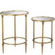Alcazar 25 X 18 inch Antique Gold with Mirror Accent Table, Set of 2