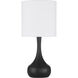 Pallo 17.25 inch 60 watt Flat Black Table Lamp Portable Light