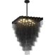 IMG Series 16 Light 23.6 inch Satin Black Chandelier Ceiling Light