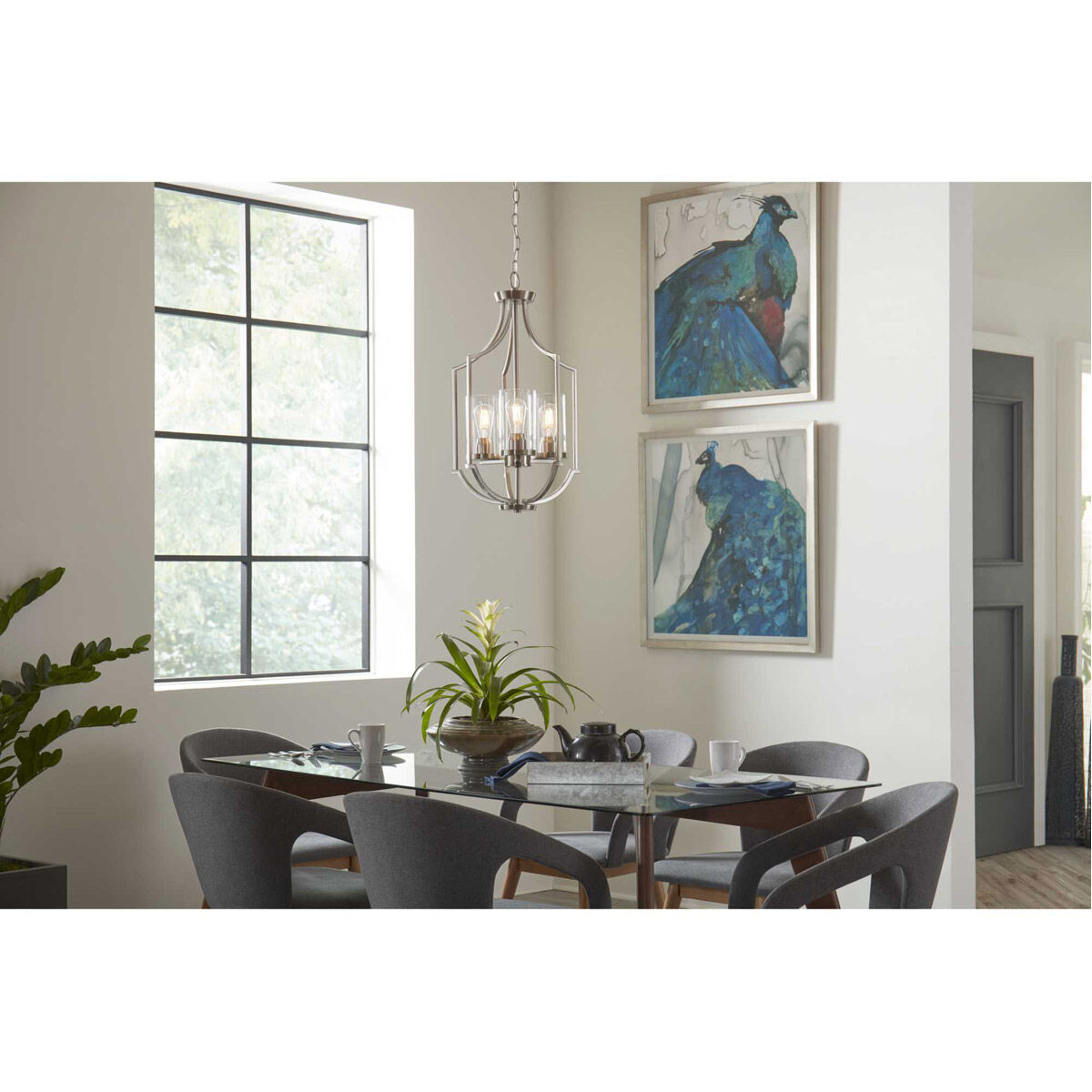 Lassiter 3 Light 16.63 inch Brushed Nickel Foyer Pendant Ceiling Light