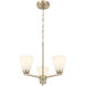 Strayhan 3 Light 18 inch Modern Gold Chandelier Ceiling Light