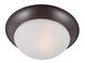Essentials - 585x 1 Light 12 inch Oil Rubbed Bronze Flush Mount Ceiling Light in Frosted