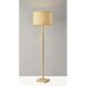 Ellis 58 inch 150.00 watt Natural Wood Floor Lamp Portable Light in Natural Woven with Beige Trim 