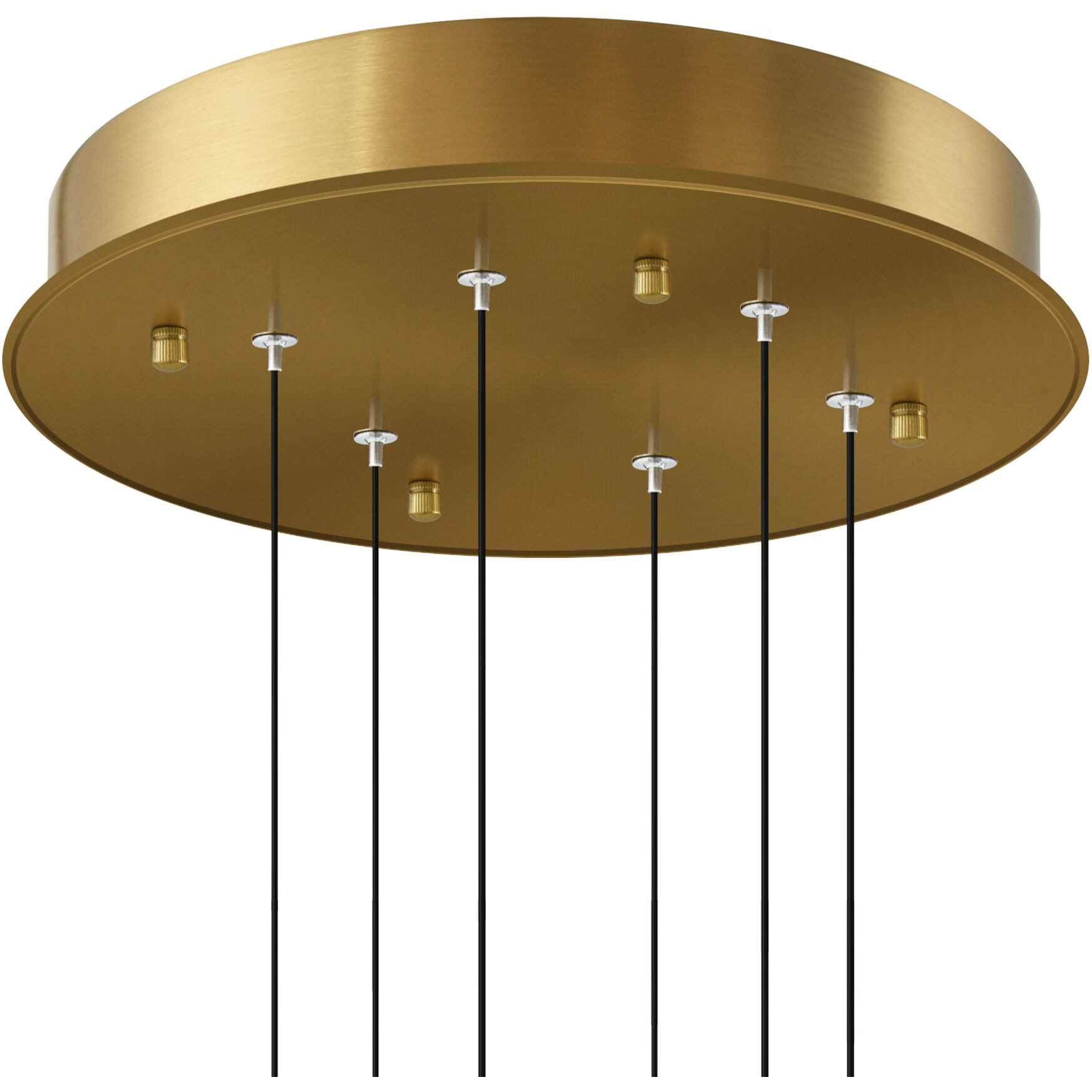 Curva LED 38 inch Brass Chandelier Ceiling Light