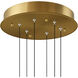 Curva LED 38 inch Brass Chandelier Ceiling Light