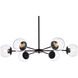 Briggs 6 Light 36 inch Black Pendant Ceiling Light