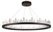 Malta LED 42 inch Satin Dark Grey Chandelier Ceiling Light, Urban Classic 