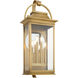 Concord 4 Light 33.75 inch Heritage Brass Outdoor Wall Sconce