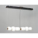 Soji LED 39.5 inch Black and Gold Linear Pendant Ceiling Light